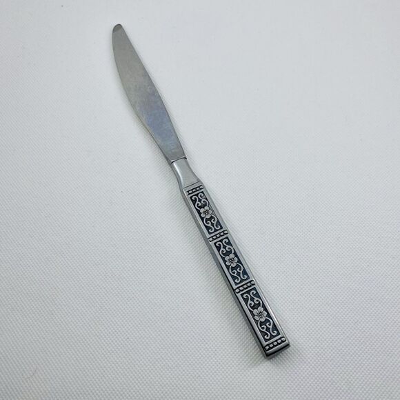 Isabella Steak Knife Oneida Community 91/4 inch Stainless Black Accent - Picture 1 of 8